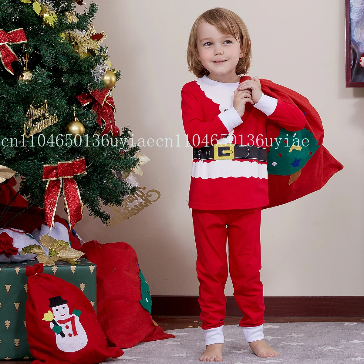 

Christmas Kids Santa Claus Costumes Green Elf Cosplay Clothing Toddler Xmas Party Fancy Dress for Girls Boys Clothes Sets 3-14 Y