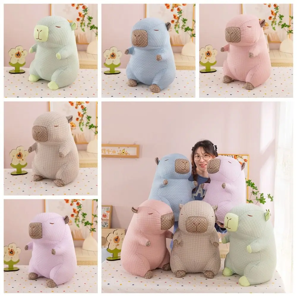 시원한 표면 카피바라 봉제 인형 아이스 실크 여름 카피바라 봉제 베개 사랑스럽고 상쾌한 쿨 빈스 카피바라 인형