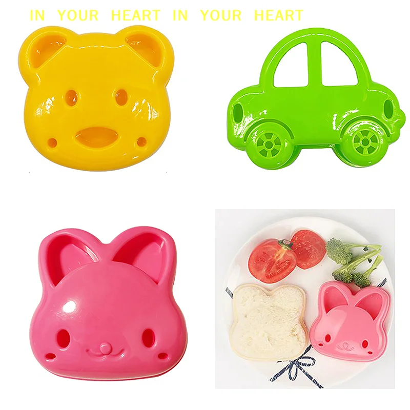 【X】3/4Pcs Sandwich Mold Toast Bread Making Cutter Mould Cute Baking Pastry Tools Children Interesting Food Kitchen Accessories