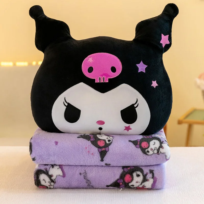 Sanrio Kuromi My Melody Multi Functional Pillow Cartoon Anime Dual Purpose Blanket Cute Home Kawaii Accessories Pillow Gifts