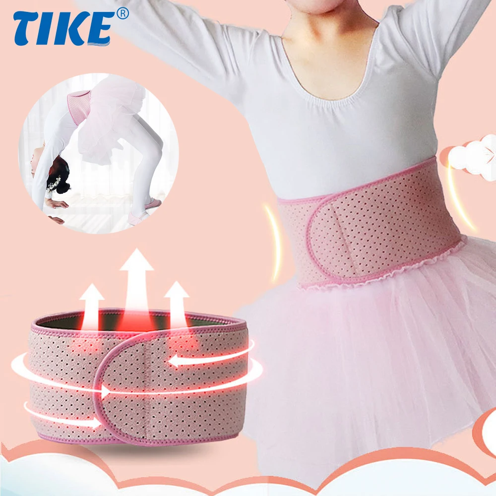 

TIKE Kids Adjustable Waist Belt Brace Support Ballet Dance Protector Abdominal Band for Back Pain Relief Dance Yoga Volleyball