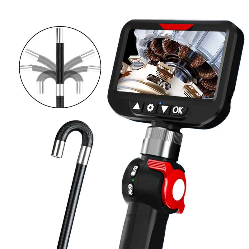 

Newest 8.5mm & 6.2mm Borescope Inspection Camera with 4.3" IPS LCD Articulating 180 Degree Inspection Camera for Android PC