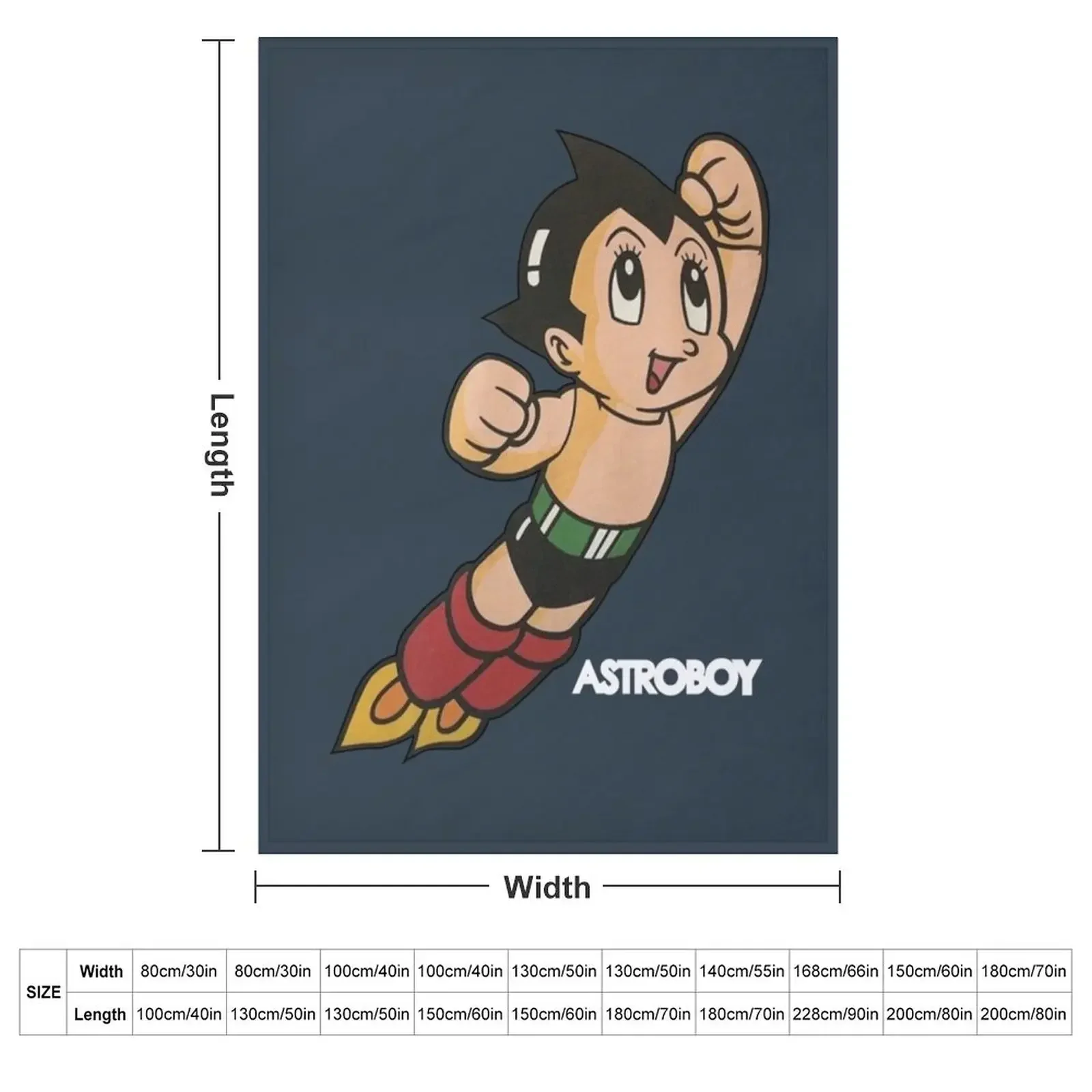 Vintage Astroboy Anime Robot Show Astro Boy Space Art Childhood Cartoon Manga Throw Blanket decorative Single Blankets