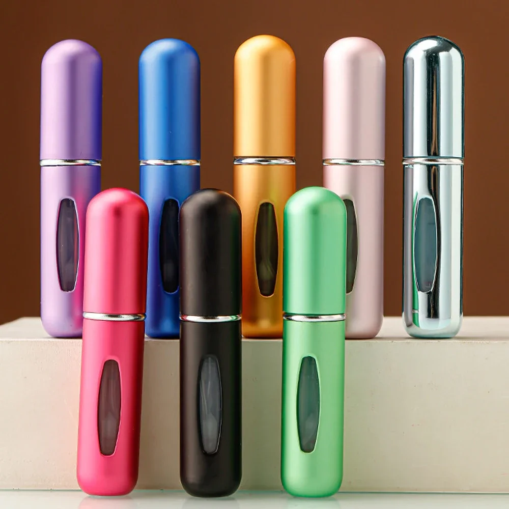 

3/5/10/20pcs Mini Portable Refillable Aluminum Atomizer Bottle 5ml Refill Perfume Spray Bottle Cosmetic Container For Travel