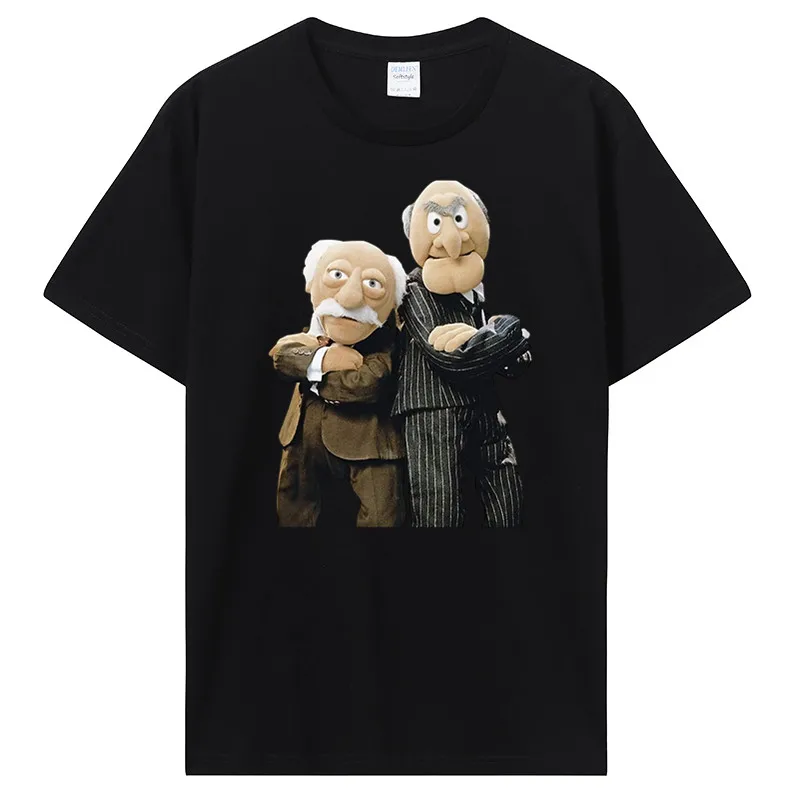 Statler and Waldorf Black T-Shirt Clothing Free Shipping Fashion 100% Cotton Good Quality Brand Cotton Shirt Style Cool Shirts