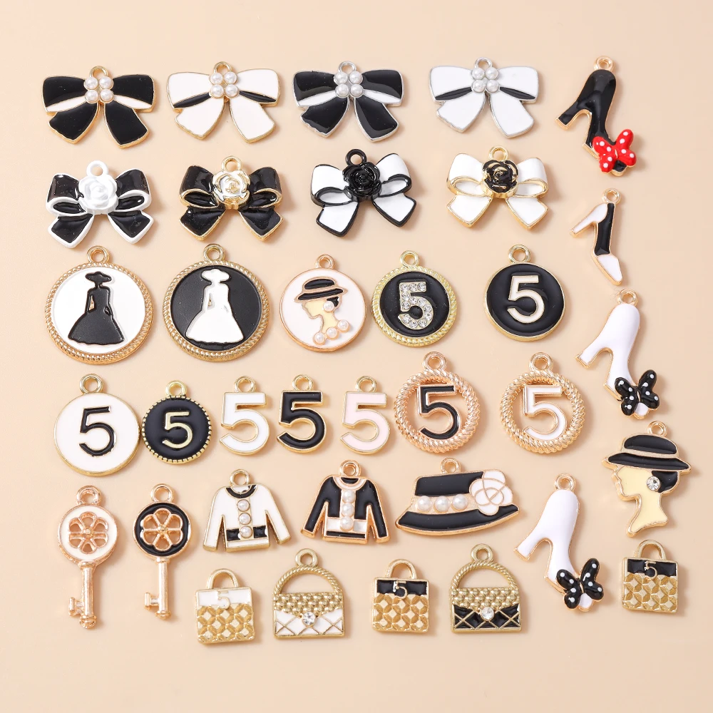 Women'S Bags Ebay - Leslie 10 Stück weiße Kristallperlen-Handtaschen-Schleifenanhänger für