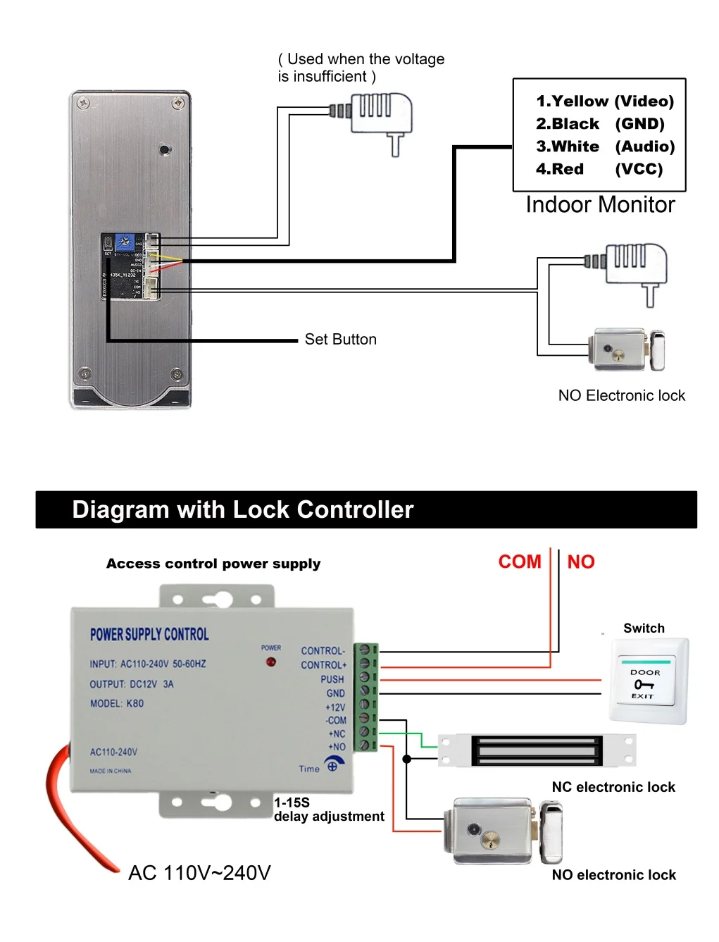 1080P Tuya Smart Video Door Intercom System IC Card Password Unlocking 7 Inch 10 Touch Monitor Doorbell Apartment