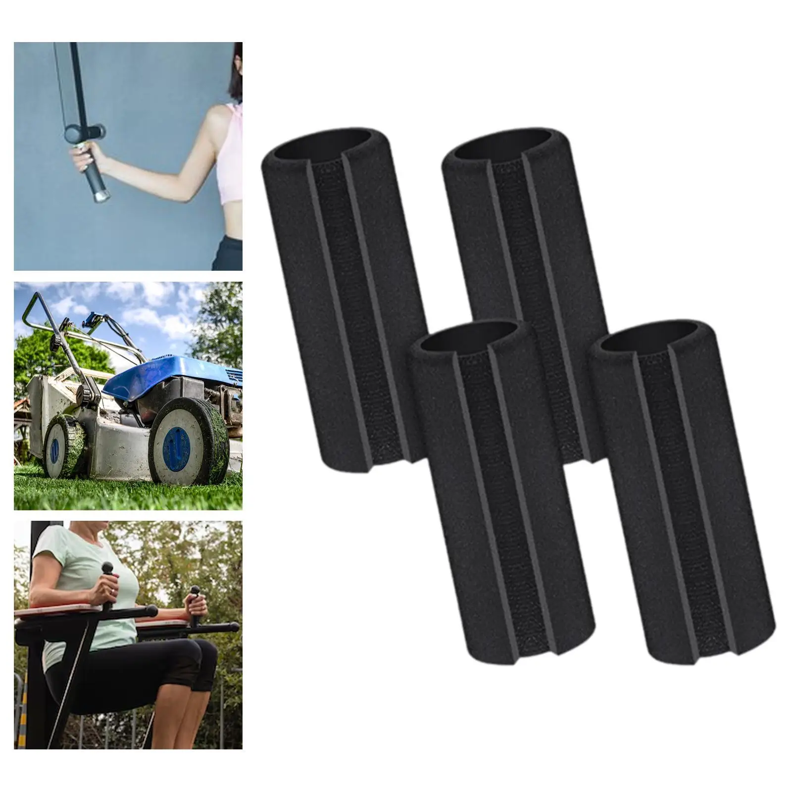 4 Pieces Handle Grips Set 4.25 inch Foam Tubing Grips for Fitness Handlebar