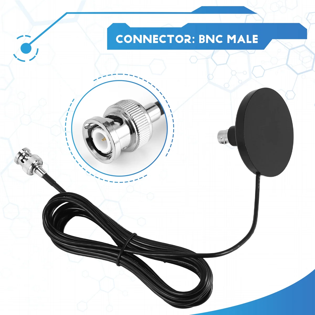 Base d'antenne sans fil haut de gamme, Base d'antenne de Microphone avec aimant, câble Rg174 de 3 mètres, antenne Bnc mâle