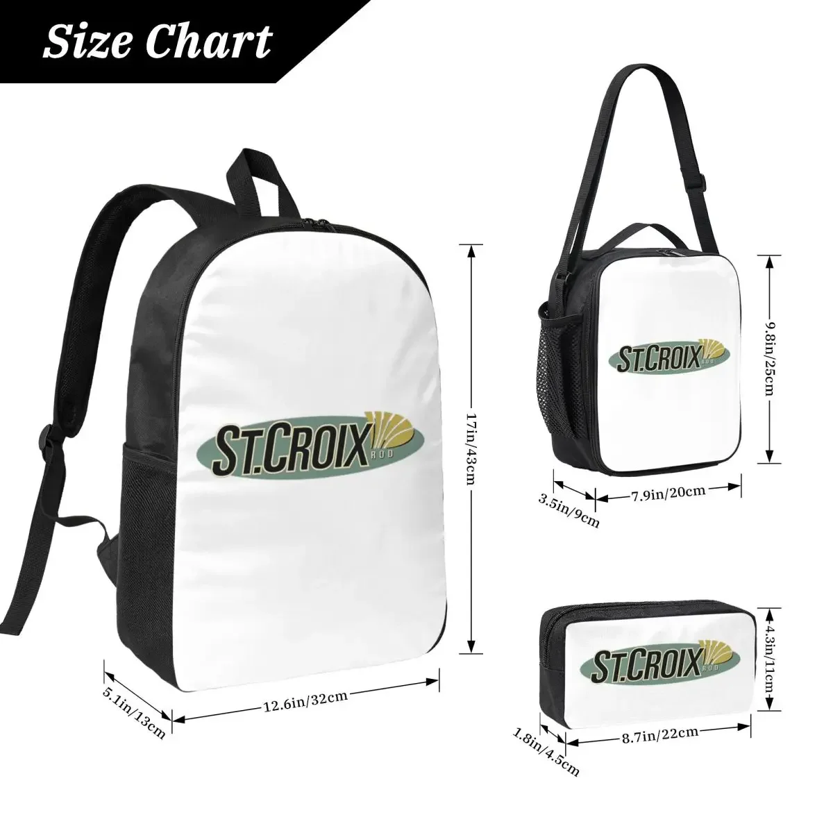 Life Love St Croix Merch Backpack Student Boys Girls BookBag School Bag Laptop Shoulder Bags 3ps Insulated Lunch Bag Pencil Case