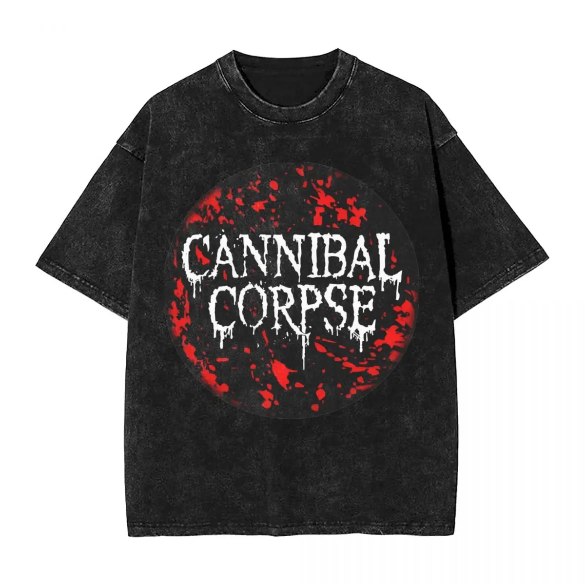 Cannibal Corpse Death Metal Washed T Shirt Streetwear Hip Hop Cool T-Shirts Tee Shirt Men Women Short Sleeve Street Summer