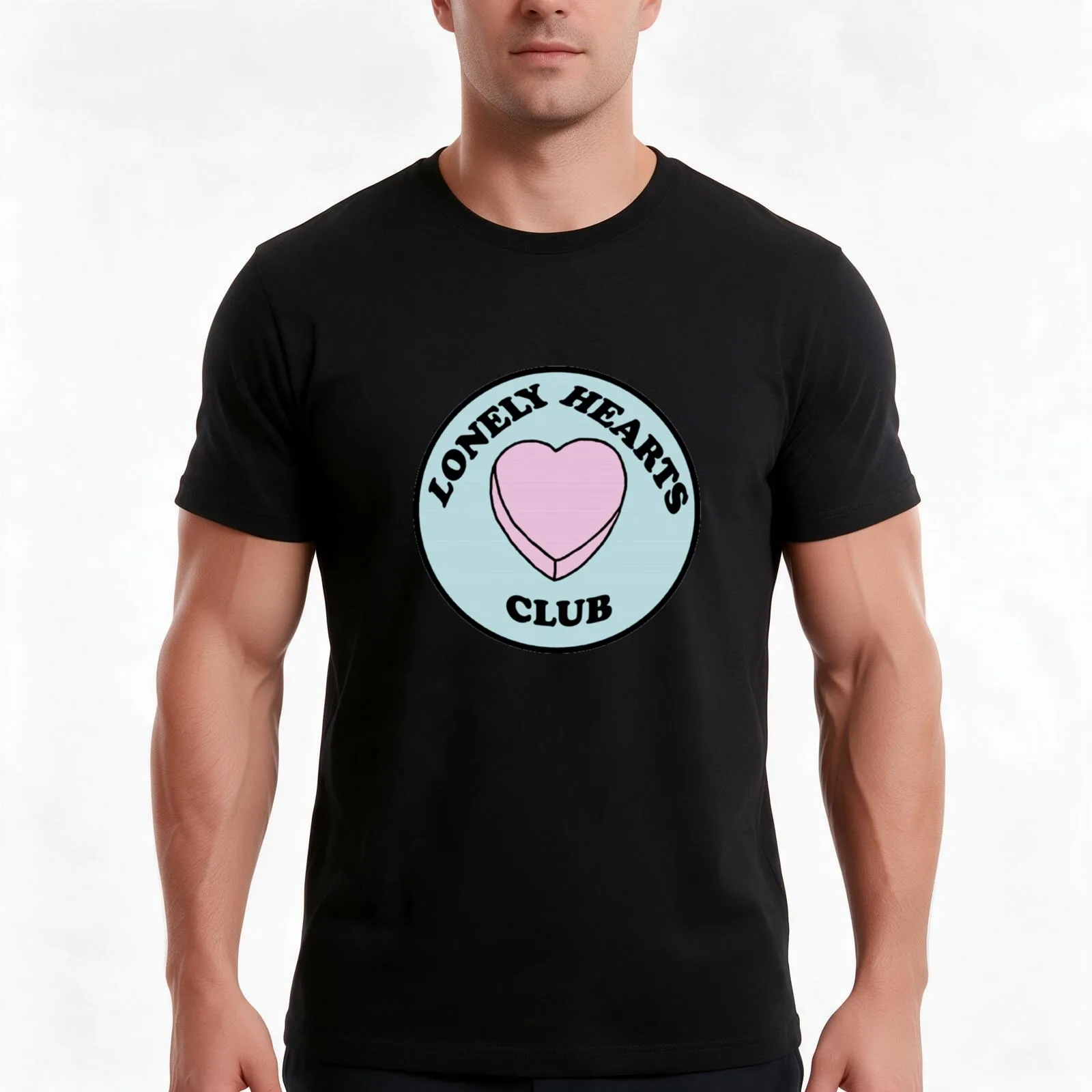 Lonely Hearts Club T-Shirt Summer Casual Cotton Tee Oversized Streetwear Tops Vintage Graphic Print Loose Fit Short Sleeve