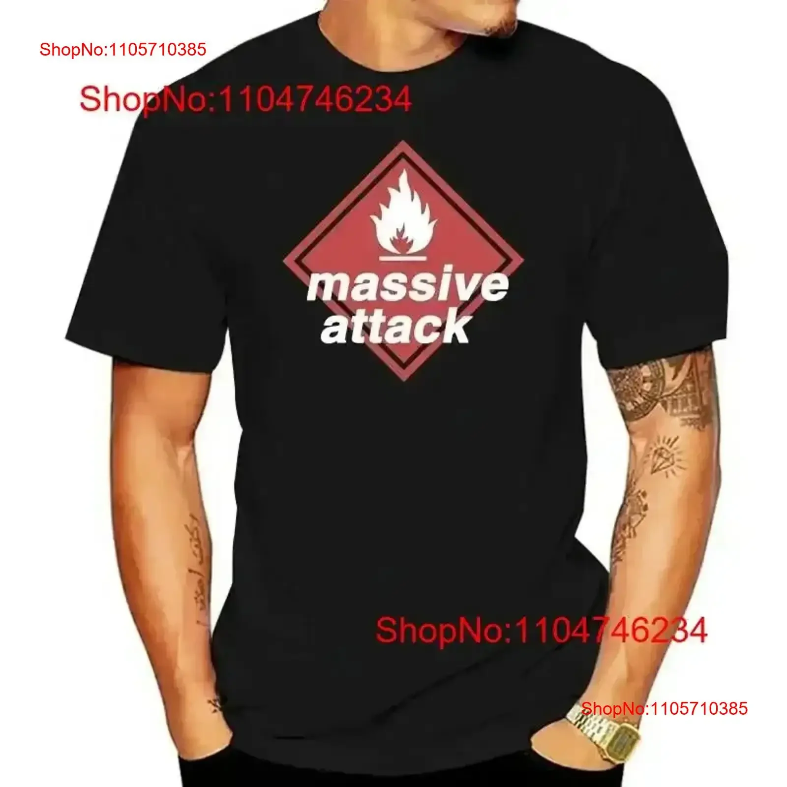 New Massive Attack Black Logo For Fans S 5XL T Shirt BI04_130 vintage Washed Soft Casual Top Everyday Wear Breathable vintage