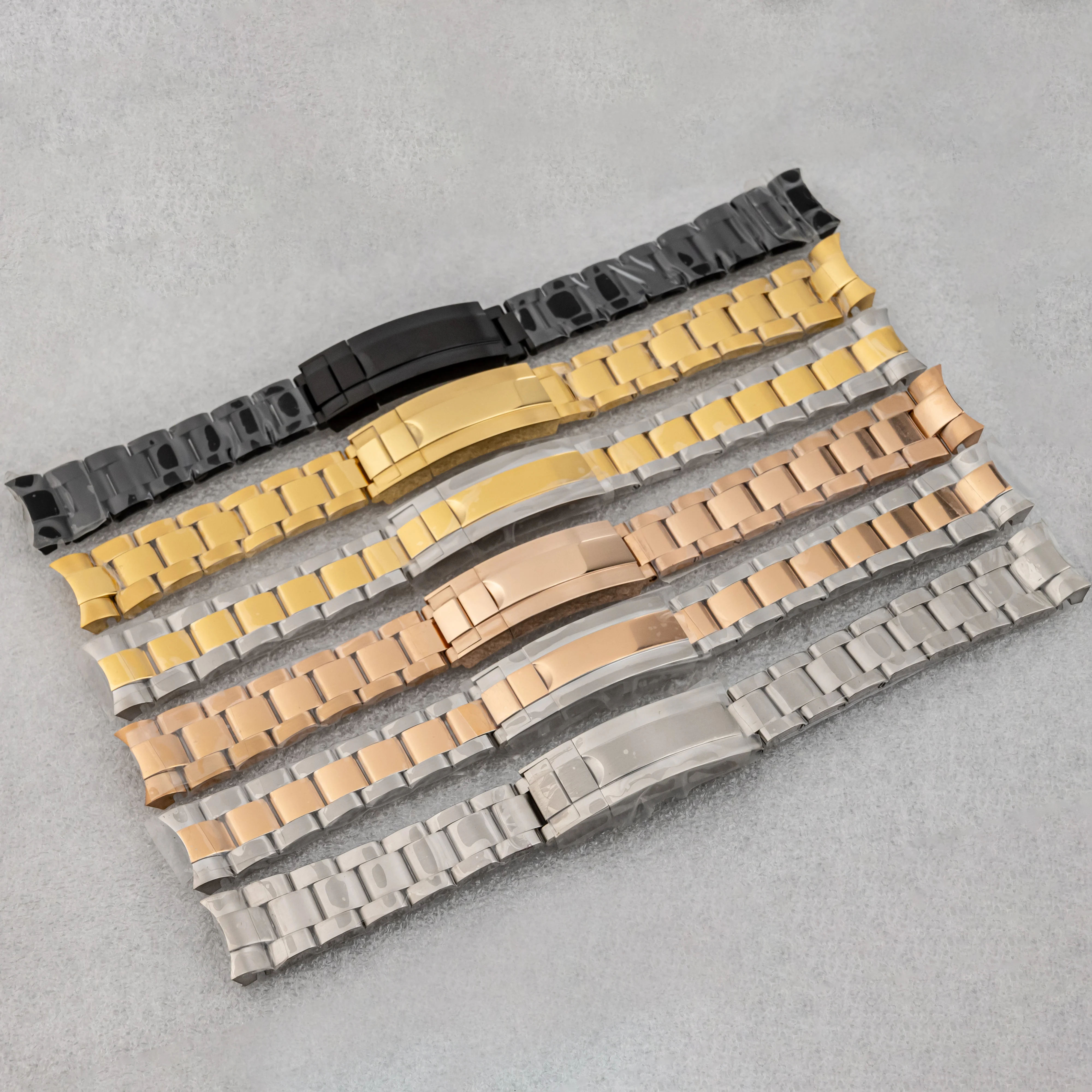 

20mm 316L Stainless Steel Oyster Watch Band Men Strap Bracelet for SUB Daytona GMT Yacht NH35 Case Watch Replacements