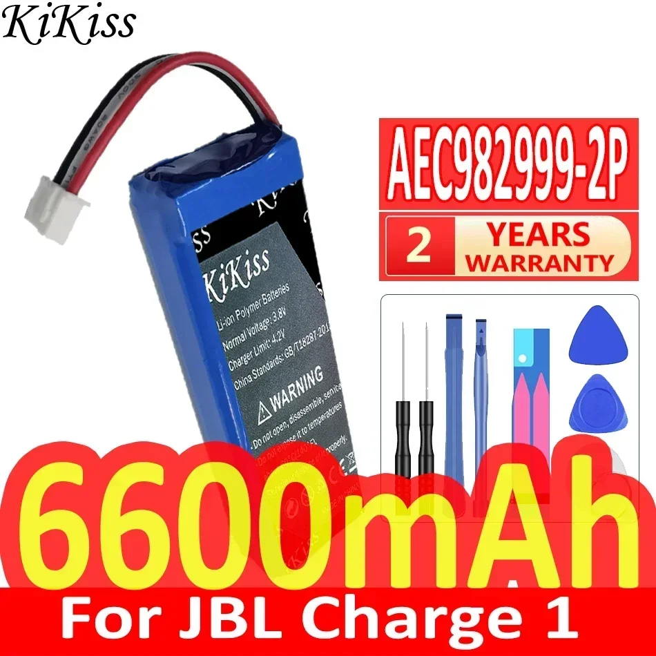 KiKiss Battery 6600mAh AEC982999-2P AEC9829992P For JBL Charge1 Charge 1 Digital