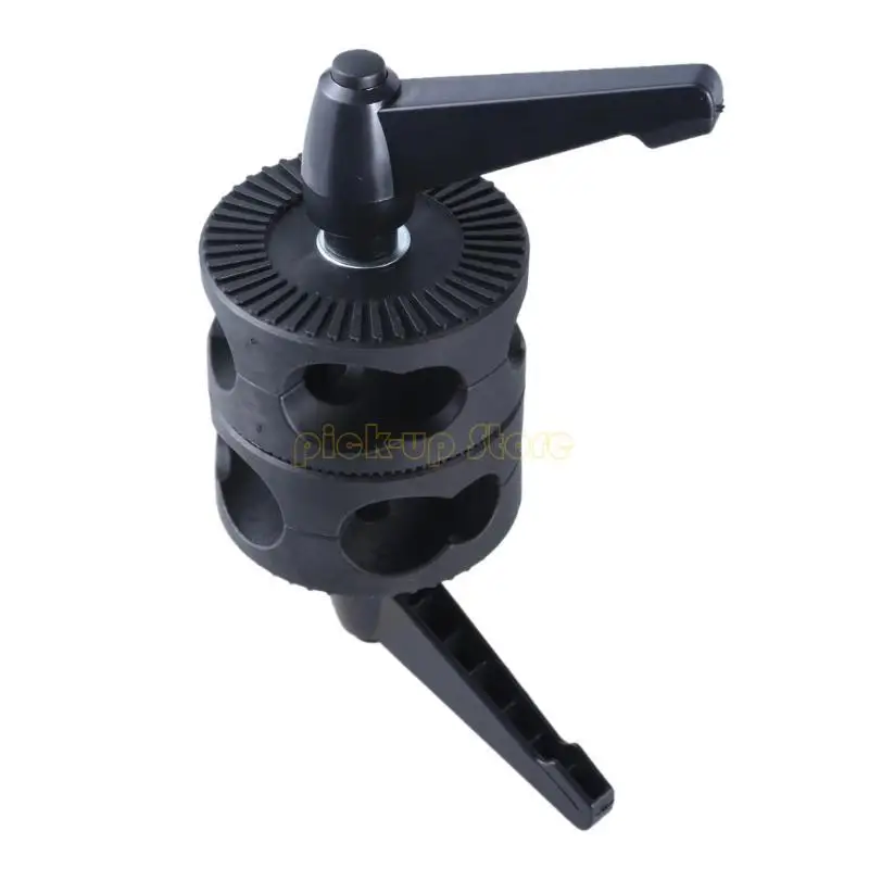 C056 Ruedas con abrazadera cabezal agarre giratorio doble para cámara Tiros estables Rotación 360 grados bloqueables para cámara estable