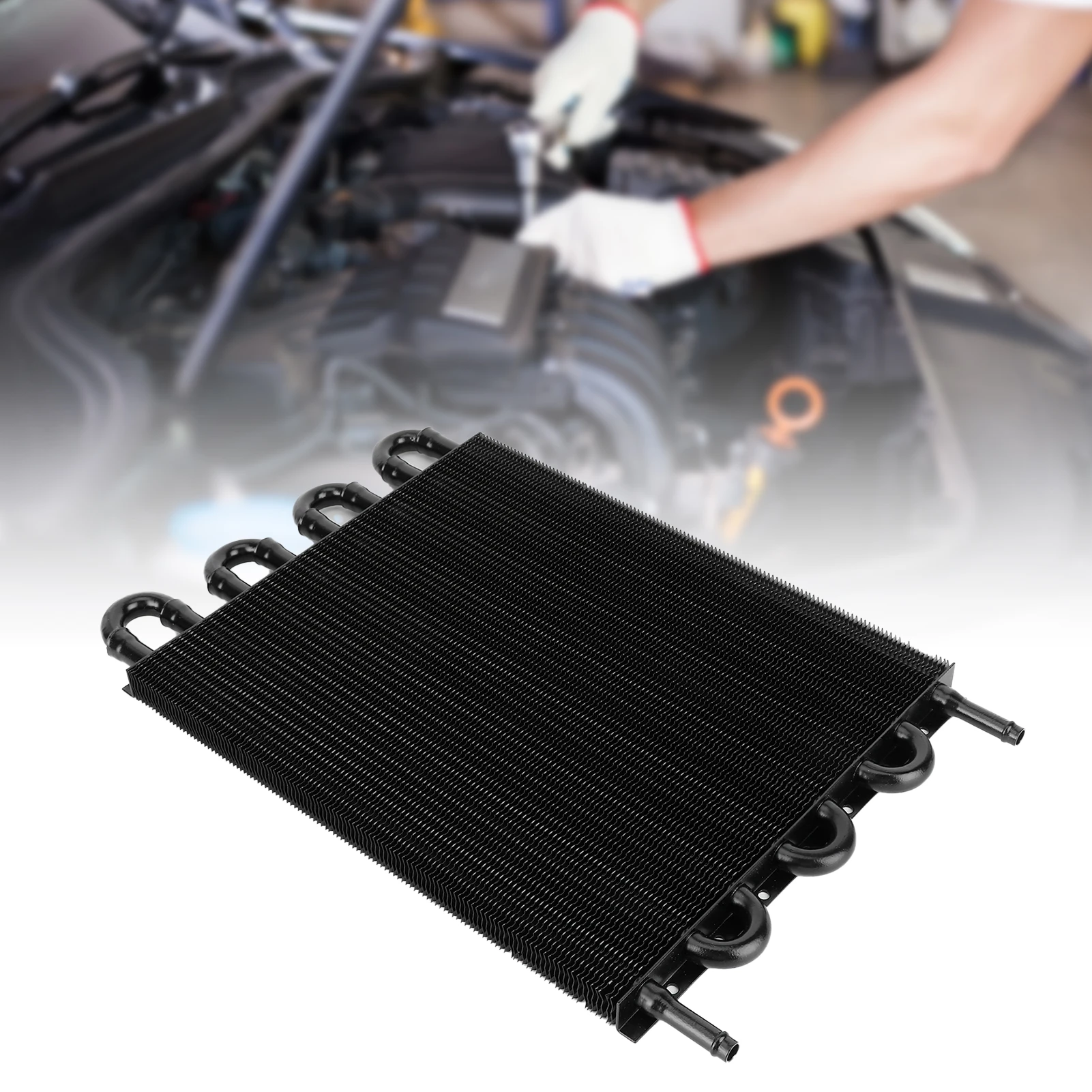 

Aluminum Oil Cooler OC‑1405 Oil Cooler OC‑1405 8 Rows 26 000LBS GVW Engine Aluminum Parts W/Tube