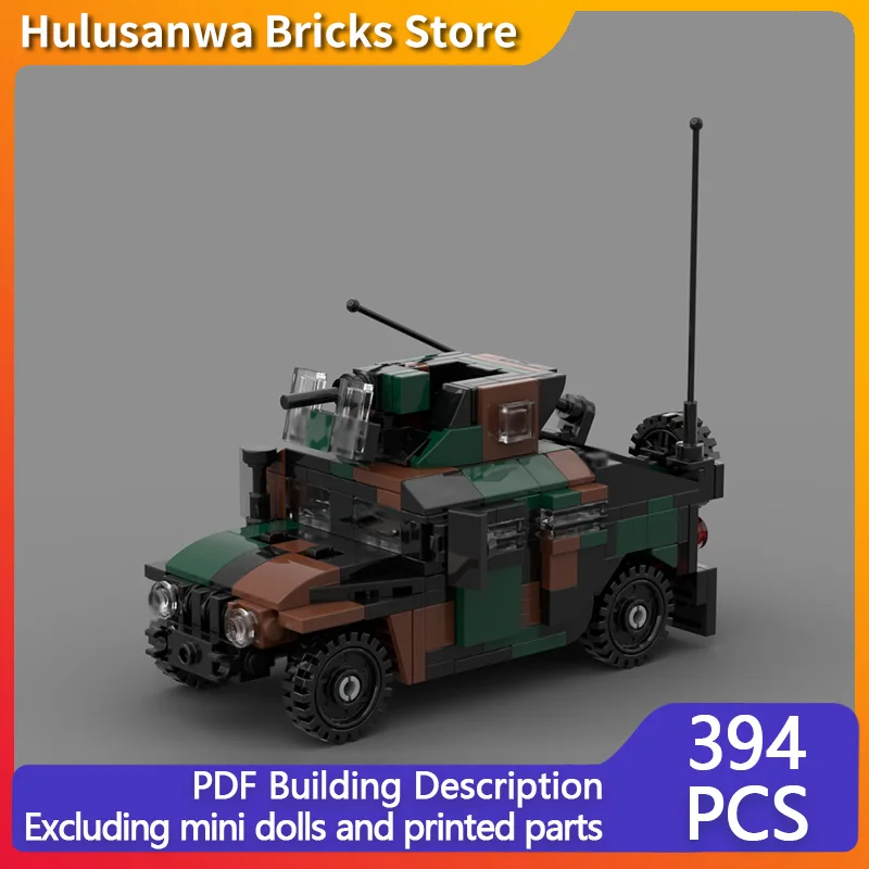 

M1151A1 Военная модель внедорожника MOC, строительные кирпичи, военное оборудование, модульные технологии, подарки, праздничная сборка, детская игрушка