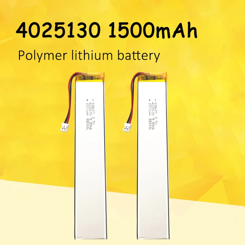 4025130 Lipo Battery 3.7V 1500mAh Lithium Polymer Batteries Ph2.0 Plug for Video Player Sports