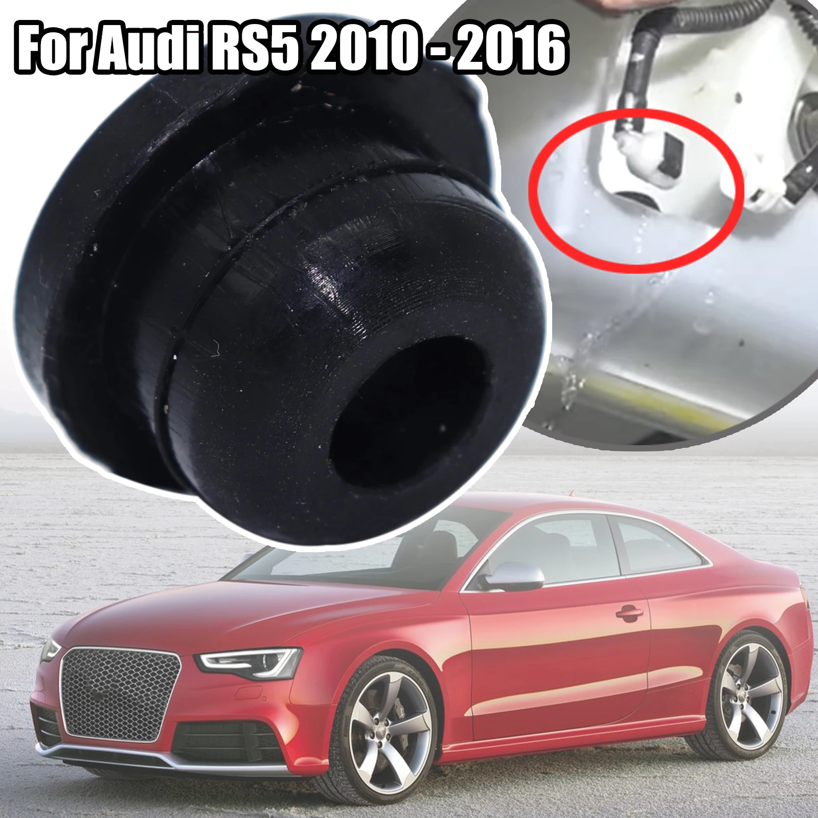 

For Audi RS5 2010-2016 RS7 Sportback 4G Windscreen Washer Headlight Pump Seal Water Reservoir Gasket Mount Rubber Cap Clip Plug