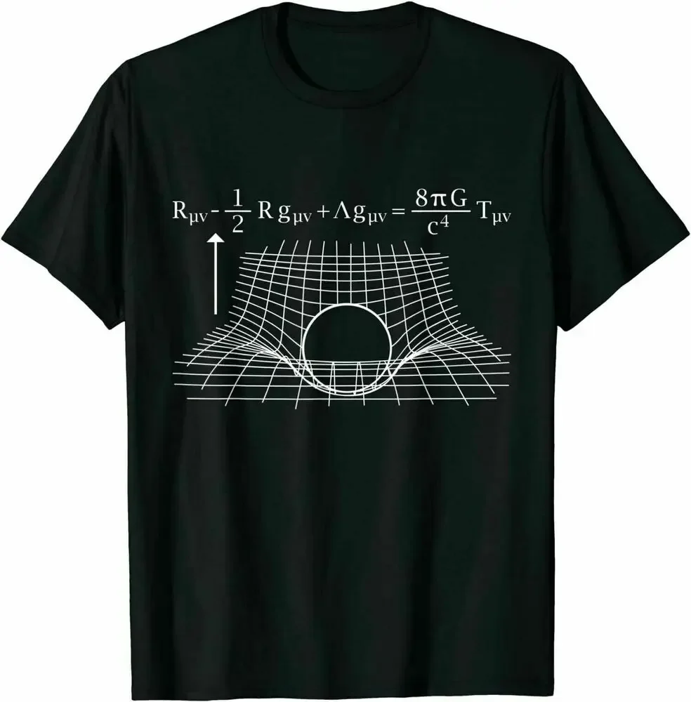 Men's T-shirt New Einstein’s Equations Science Geek Logo Graphic Tee Tees High Quality 100%Cotton Short Sleeve