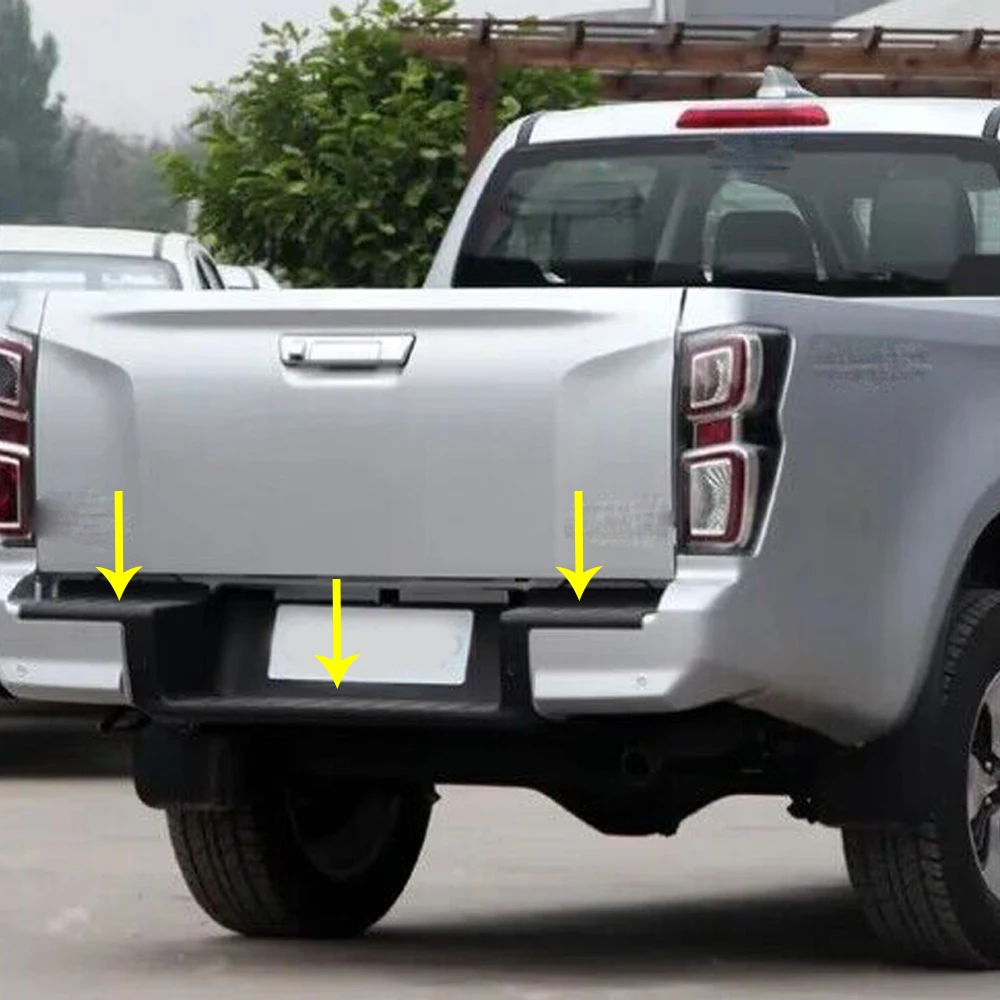 For Isuzu D-MAX DMAX 2021 2022 2023 2024 Stainless Steel External Rear Bumper Protector Sill Trunk Guard Cover Trim Frame Strip