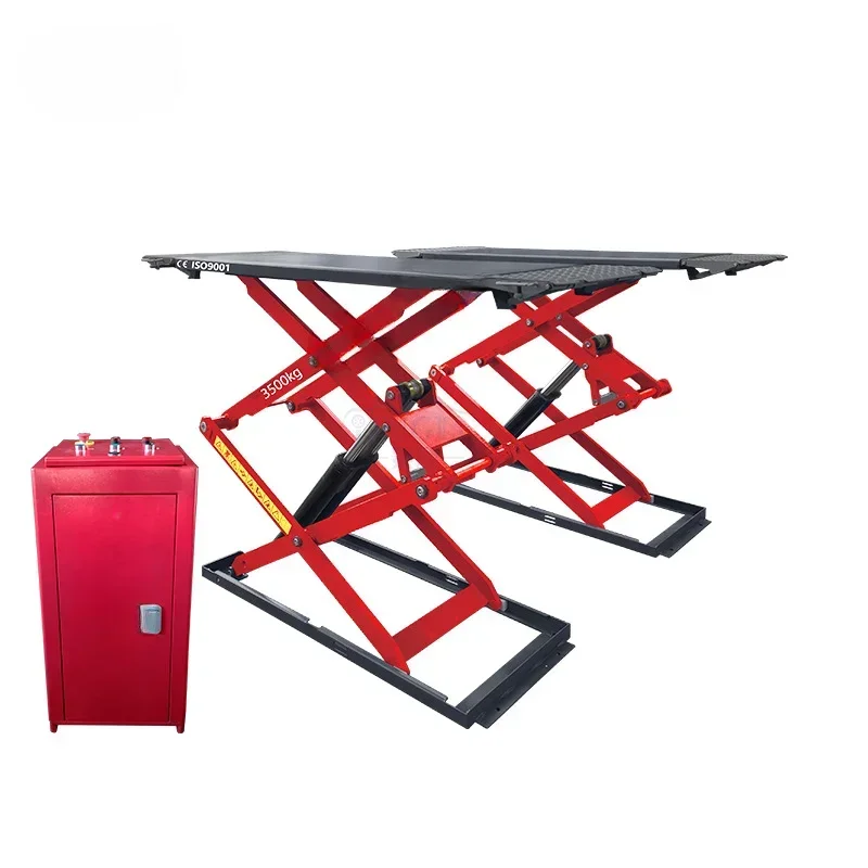 Car maintenance lift No digging pit Small scissor lift Ultra-thin weight lifting 3.5/4 tons