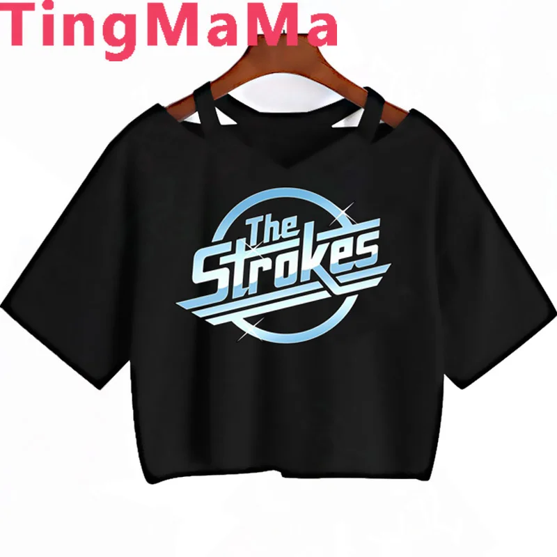 The Strokes t-shirt top tees male plus size casual vintage couple  grunge tshirt kawaii harajuku