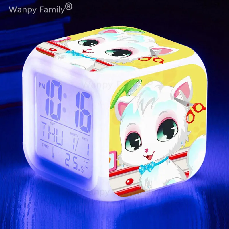 Будильник Детский со светодиодной подсветкой и сенсорным датчиком, 7 цветов Будильник Детский со светодиодной подсветкой и сенсорным датчиком, 7 цветов