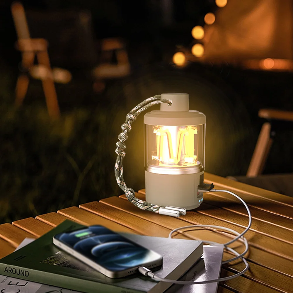 Lampe de camping multifonctionnelle étanche, lumière d'ambiance LED aste, procureur, camping en plein air