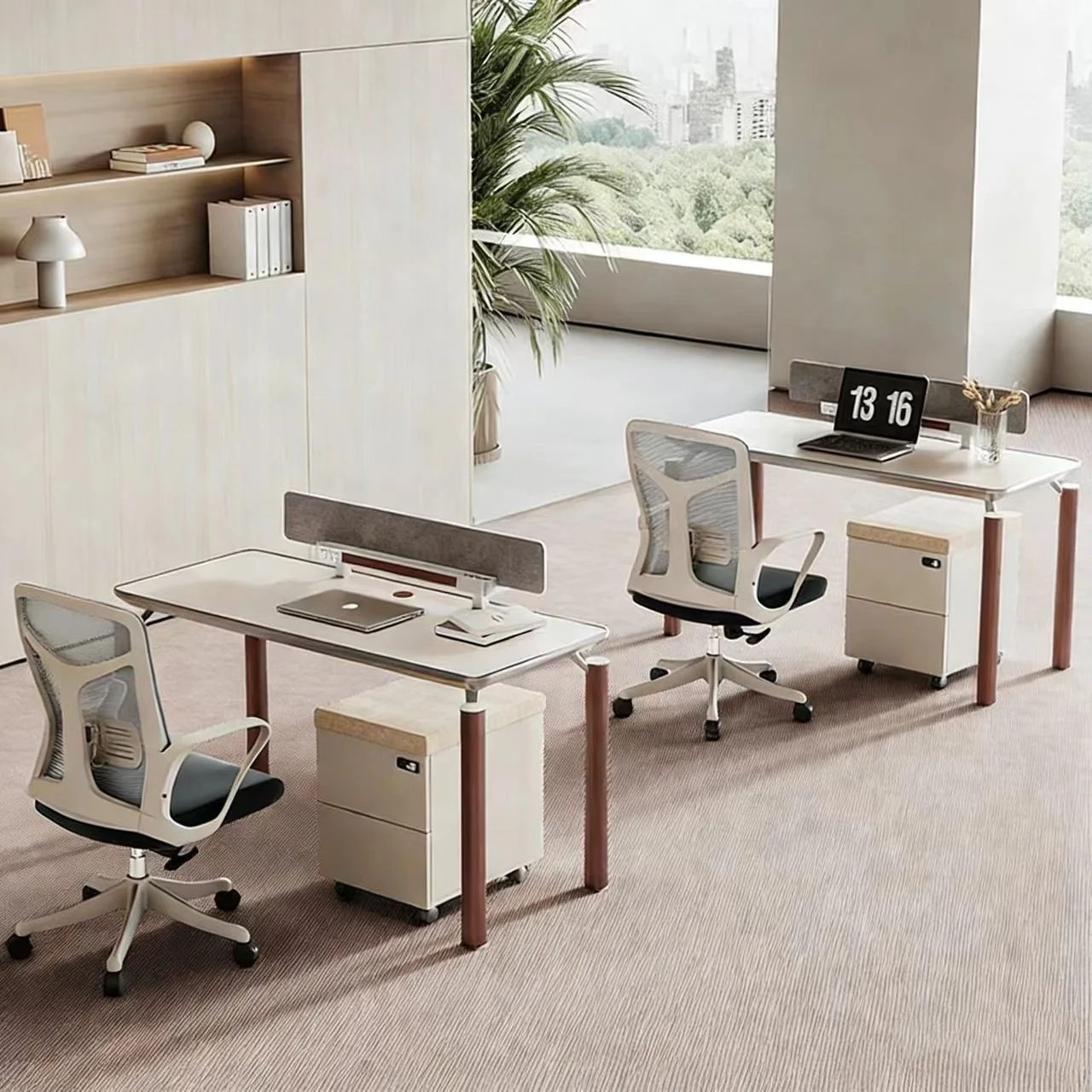 YJQ office desk and chair combination staff modern simple financial desk