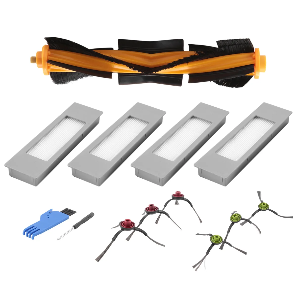 Kit di accessori di ricambio adatto per aspirapolvere Robot stazione Yeedi Vac/Vac Max/Vac, spazzole laterali filtro spazzola principale