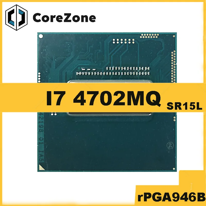 

Core i7-4702MQ i7 4702MQ SR15J Четырехъядерный восьмипоточный процессор с тактовой частотой 2,2 ГГц, 6 м, 37 Вт, разъем G3/rPGA946B