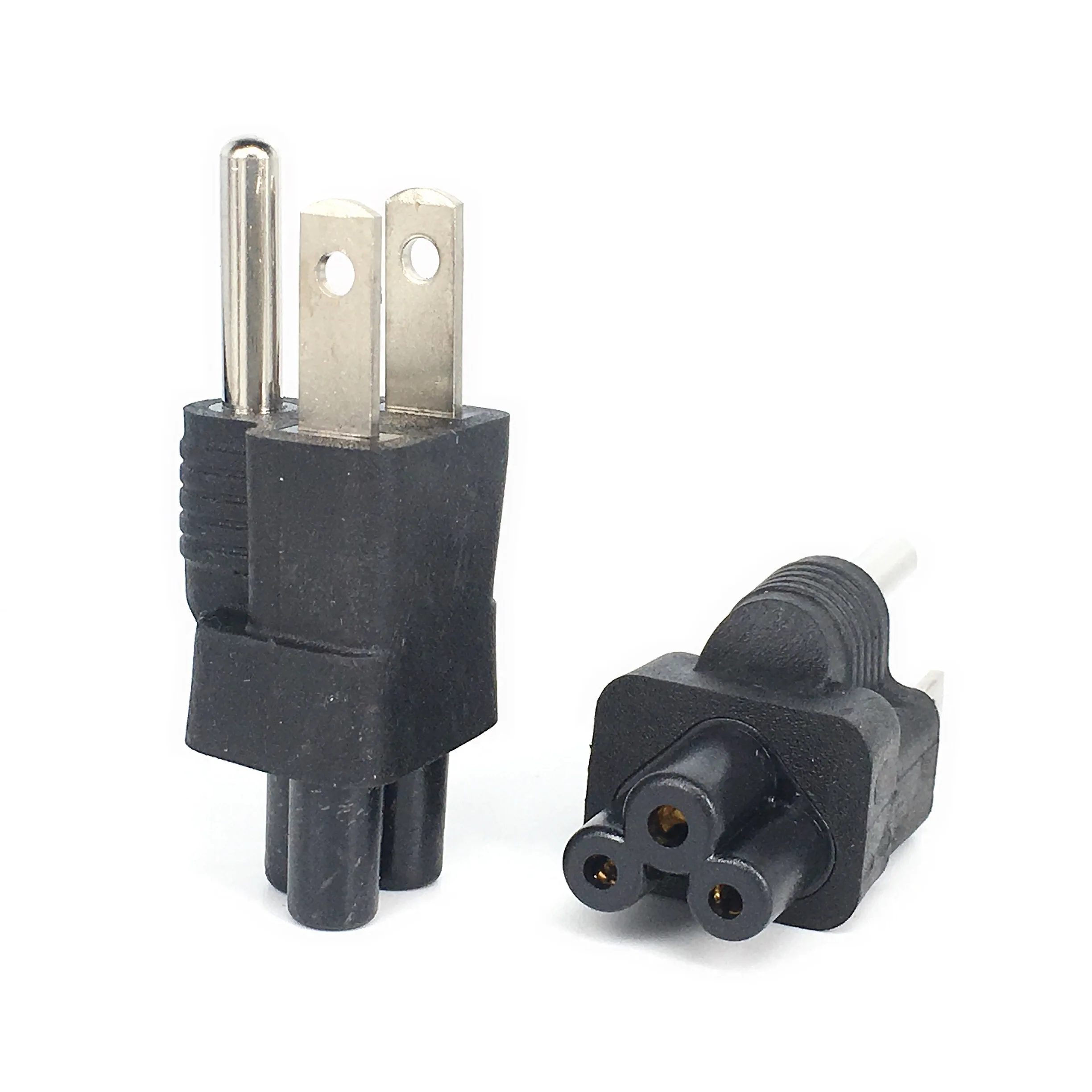 Bolantedz IEC C5 to NEMA 5-15P Plug Adapter USA AC Power Cable Plug Adapter IEC C5 to USA NEMA 5-15P Power Plug Adapter