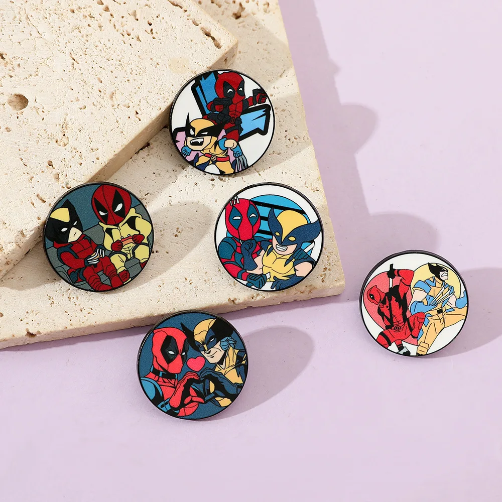 2024 Movies Deadpool and Wolverine Badges Brooches Brooch for Clothes Enamel Pin Lapel Pins for Backpacks Badges on Backpack