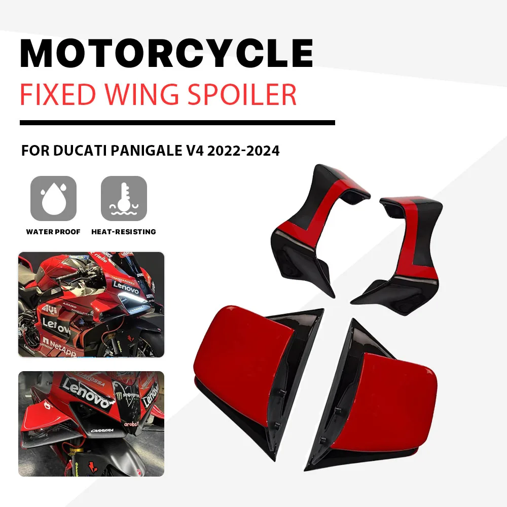 NEW For Ducati Panigale/ Streetfighter GP Wings V4 V4S V4R Superleggera 2022-2024 Fairing Side Fixed Wing Motorcycle Spoiler