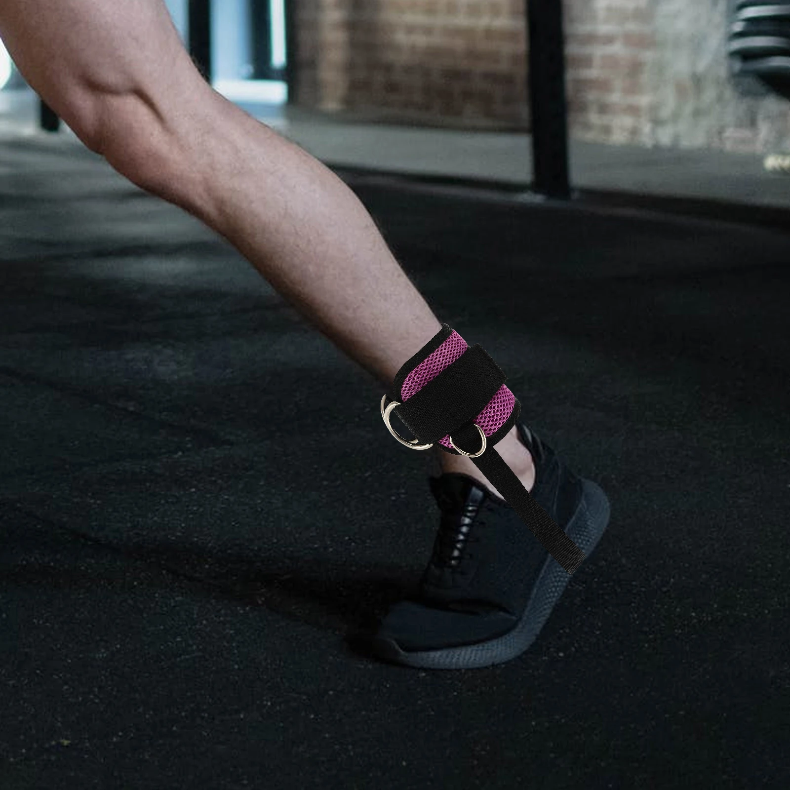 

Ankle Straps For Cable Machine Fitness Ankle Cuff Workout Hip Training Band Exercise Strap D-Ring Buckle Portable Gym