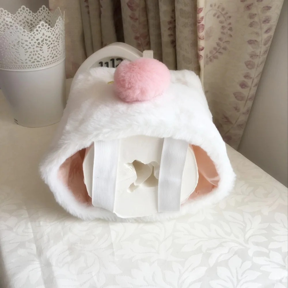 1pc Tissue Cover Cute Pink Plush Rabbit Tissues Storage Box Home Decoration Toilet Paper Holder Napkin Case