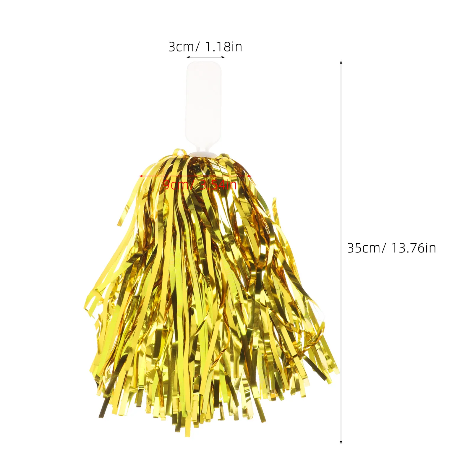 14 Pcs Sports Cheering Accessories Metallic Cheerleading Pom Poms Pompom for Cheerleaders Costume Team