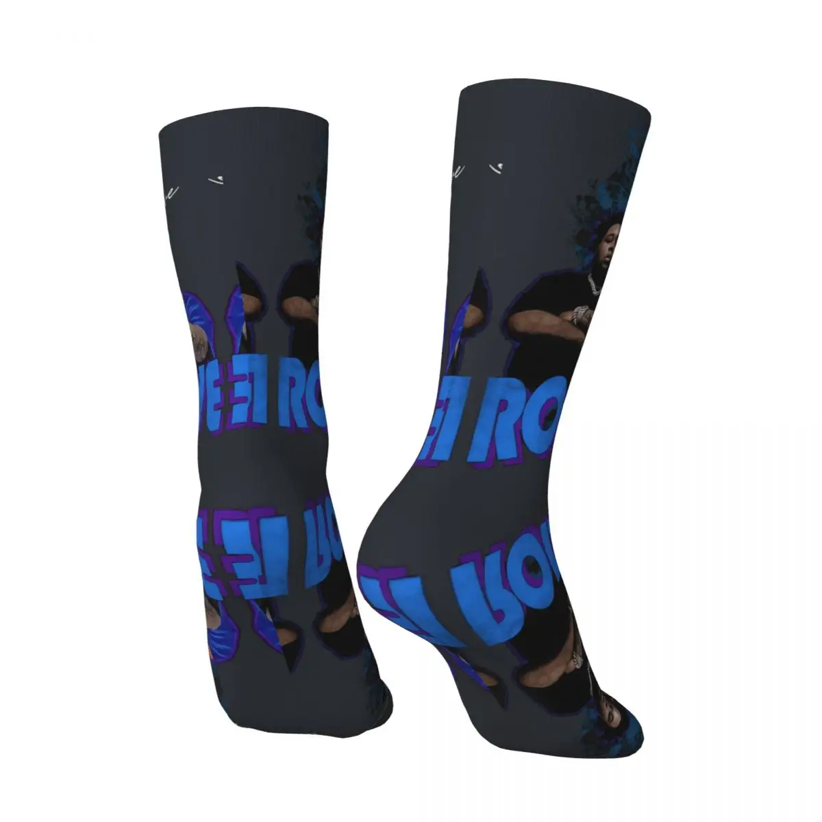 Hip Hop Vintage Rod Wave Vintage 1990 Crazy Men's compression Socks Unisex Harajuku Seamless Printed Happy Crew Sock Boys Gift