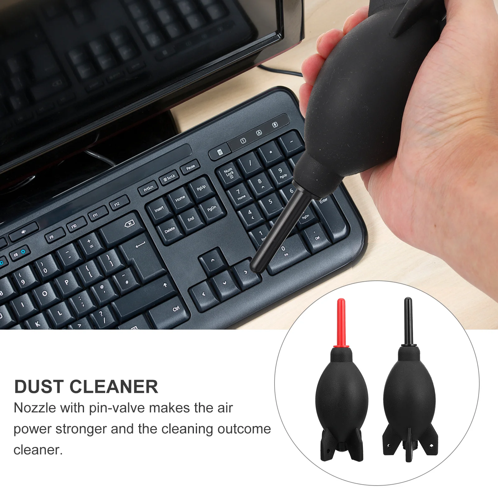

2Pcs Camera Air Blower Portable Ergonomic Balanced Airflow Dust Cleaner for Lens Computer Cleaning Camera Air Blower
