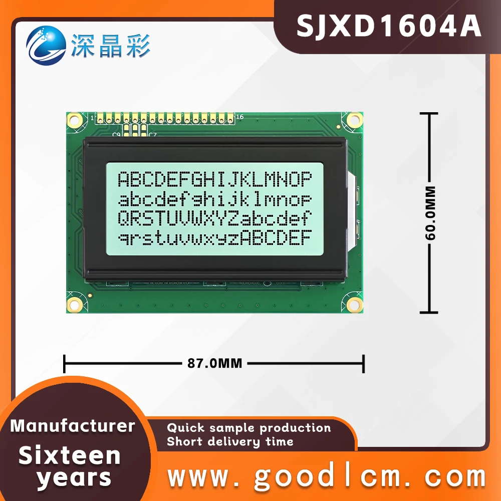 Russian language LCD 1604 character screen SJXD1604A FSTN White Positive 16*4 dot matrix LCD screen low-power LCM display module