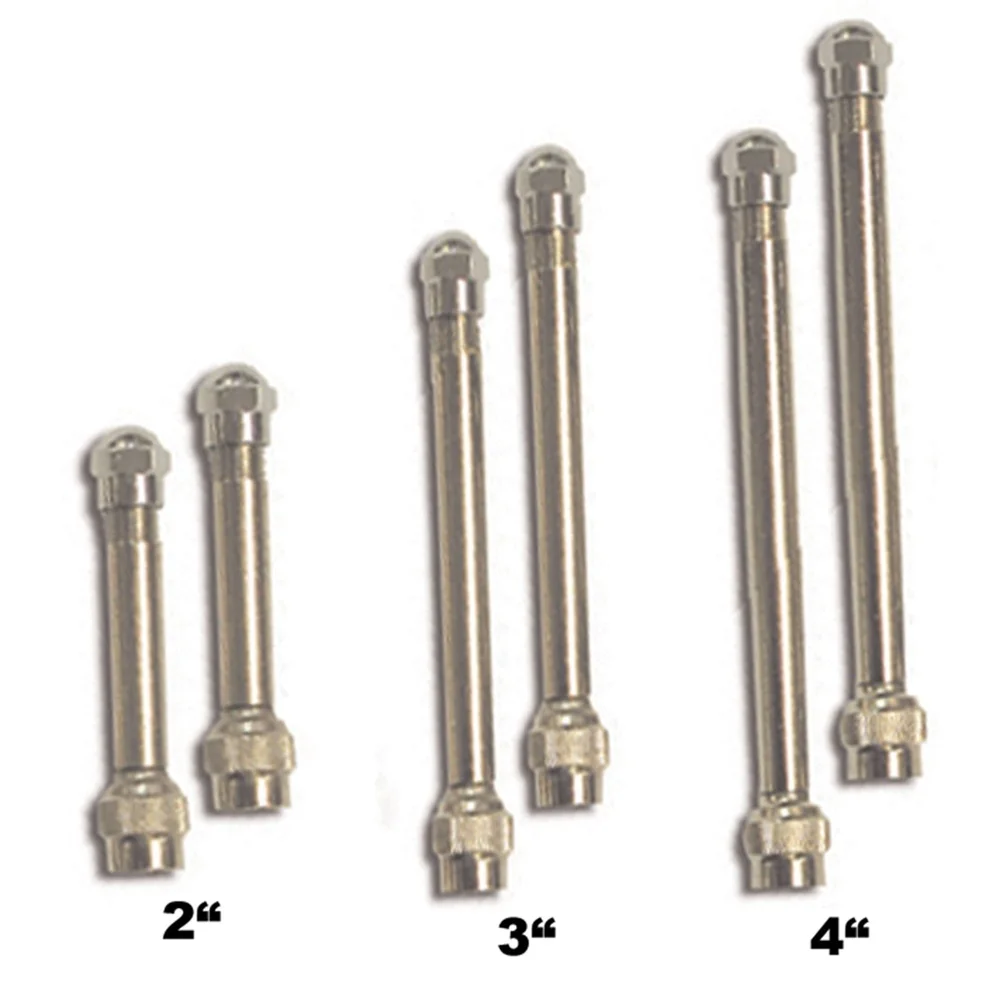 Straight Valve Extenders Durable Nickel Plated Brass Easy Access Tire Valve Extensions Dual Tire Checking Inflating 2 Inch