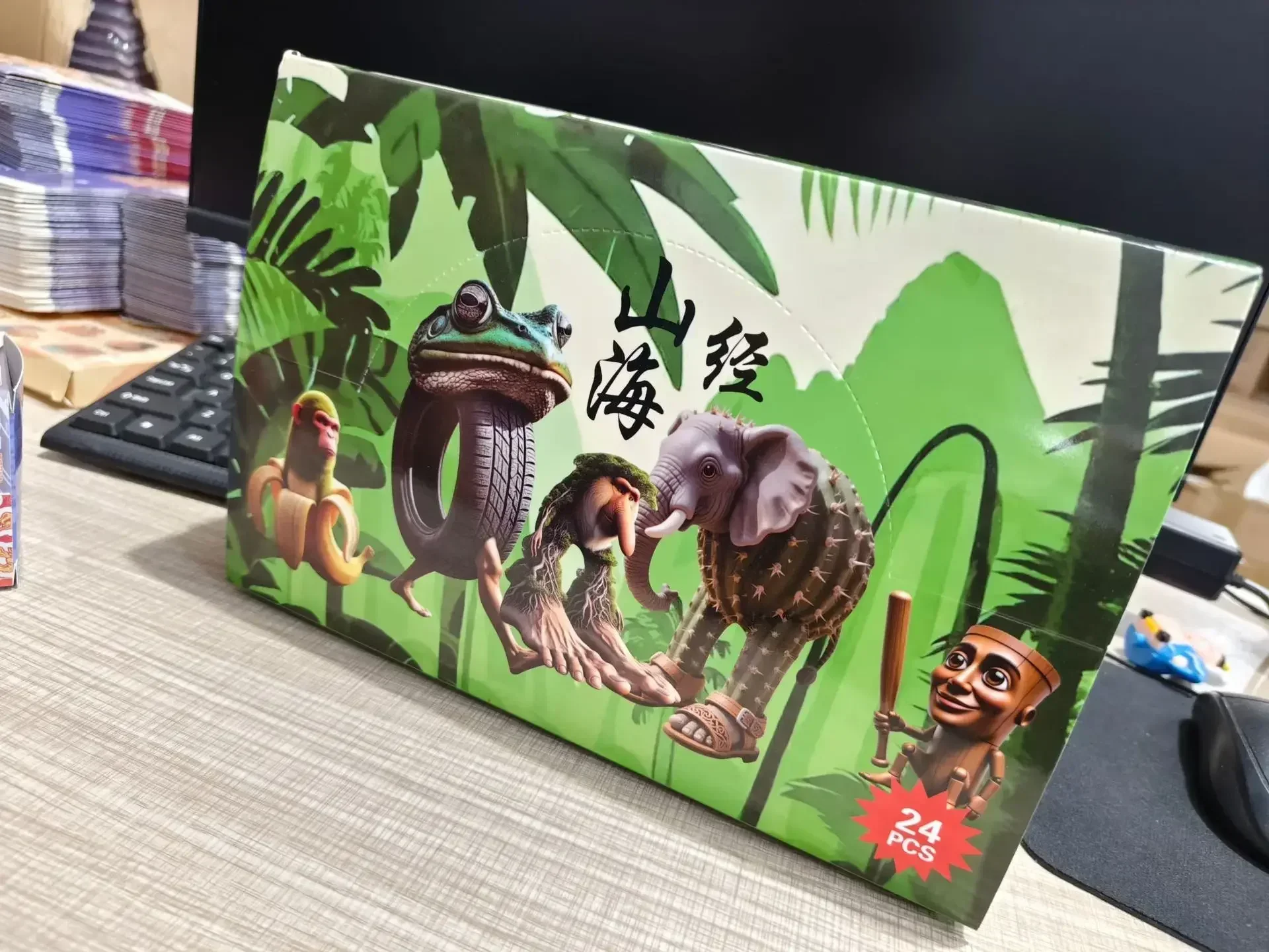 24 pièces Tungtung Sahur boîte aveugle jouet Tralala requin Bombardinocrocodilo figurines porte-clés Sahur figurines d'action jouets à collectionner