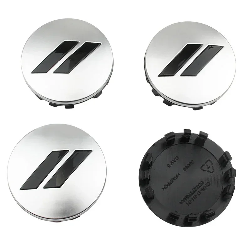 4pcs 63mm for Dodge Wheel Cap Hubs Marines Captain Two Silver Bars Emblem Hellcat SRT Car Rims Cover Accessories