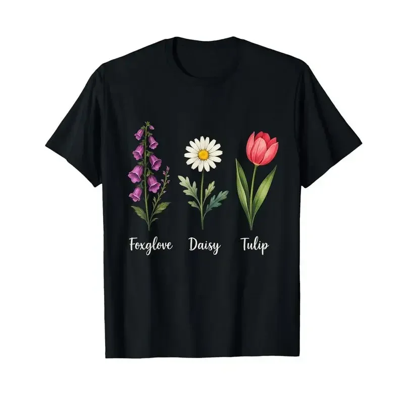 Foxglove Daisy Tulip Floral T Shirt