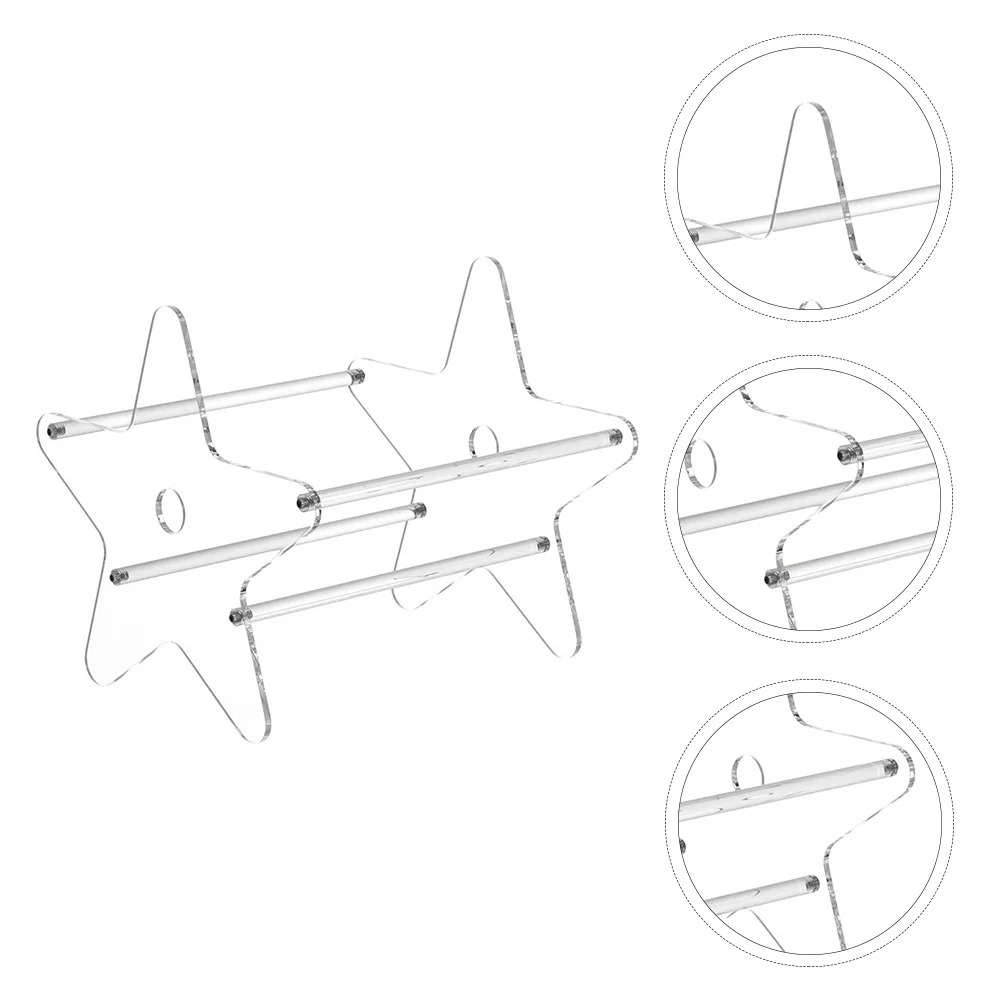 1Pcs Transparent Star Shape Desktop Storage Organizer Book Container for Home Office Cd Display Holder Desktop Storage Box