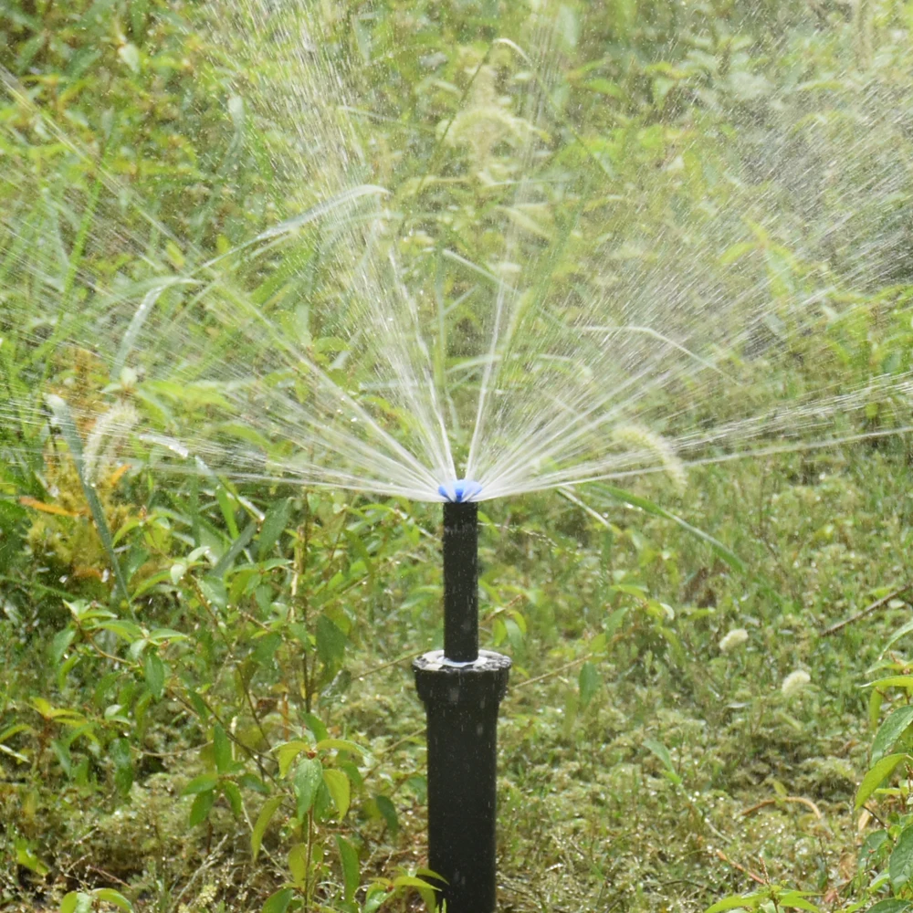 Aspersor De Jardín Giratorio 360° Con Trípode Ajustable En Altura, Sistema De Riego Automático Con Boquilla De Acero Inoxidable, Ideal Para Césped, Huerto Y Patio, Cobertura Completa Y Antivuelco