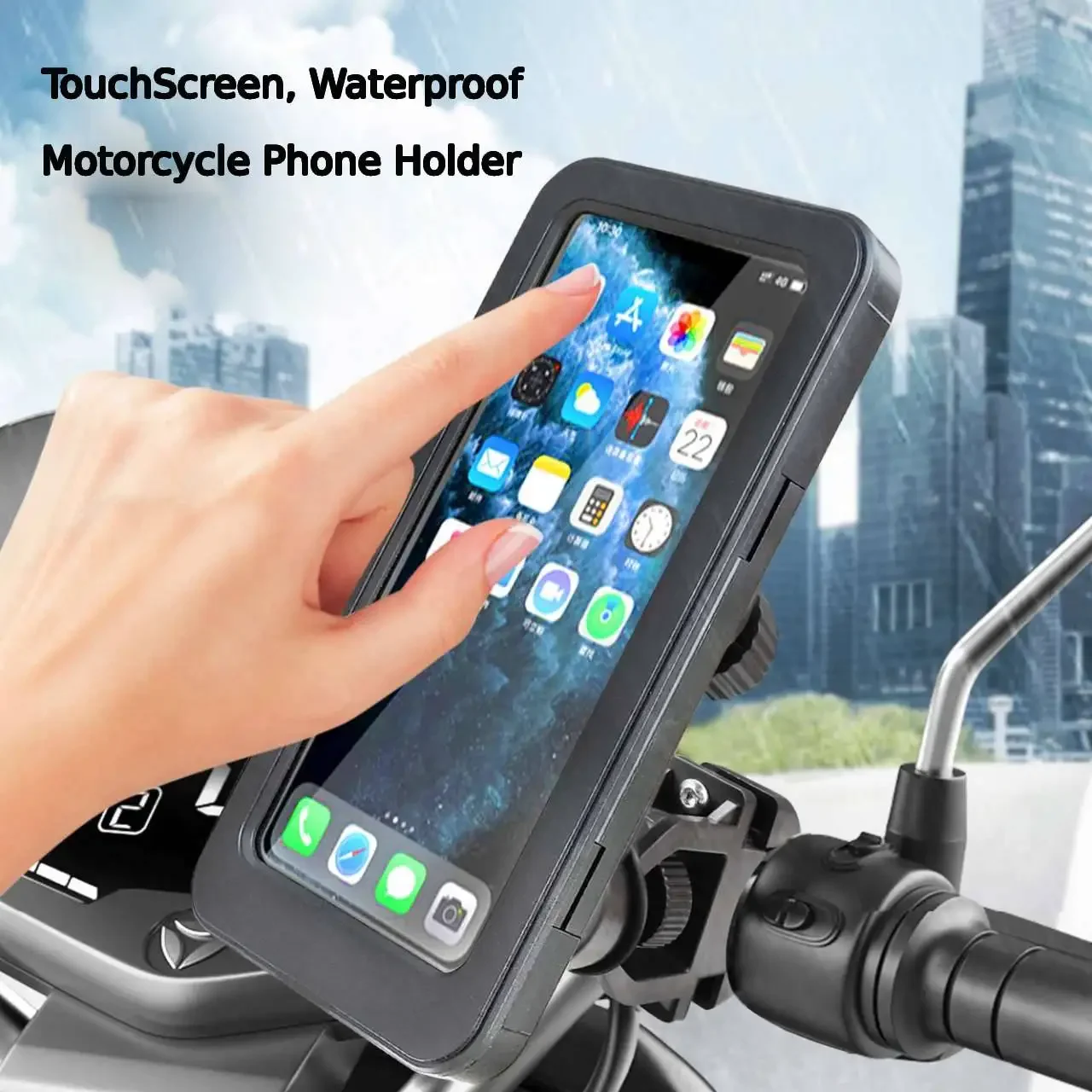 

Universal Motorcycle Bike Mobile Phone Holder Bracket Navigation GPS Support 360° Adjustable Motorcycle Bicycle Cellphone Holder