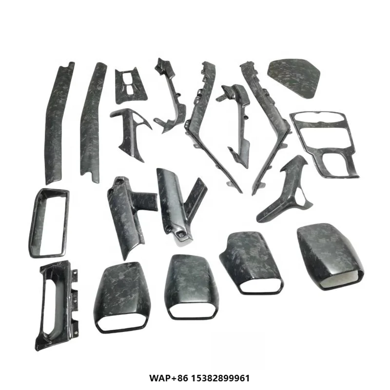 OEM Style Forged Dry Carbon Fiber Interior Door Handle square Disk Center Console Panel for  LP580 LP610 EVO